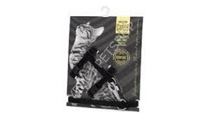 CATTİE KEDİ GÖĞÜS & GEZDİRME TAKIMI SİYAH 1X25-40CM