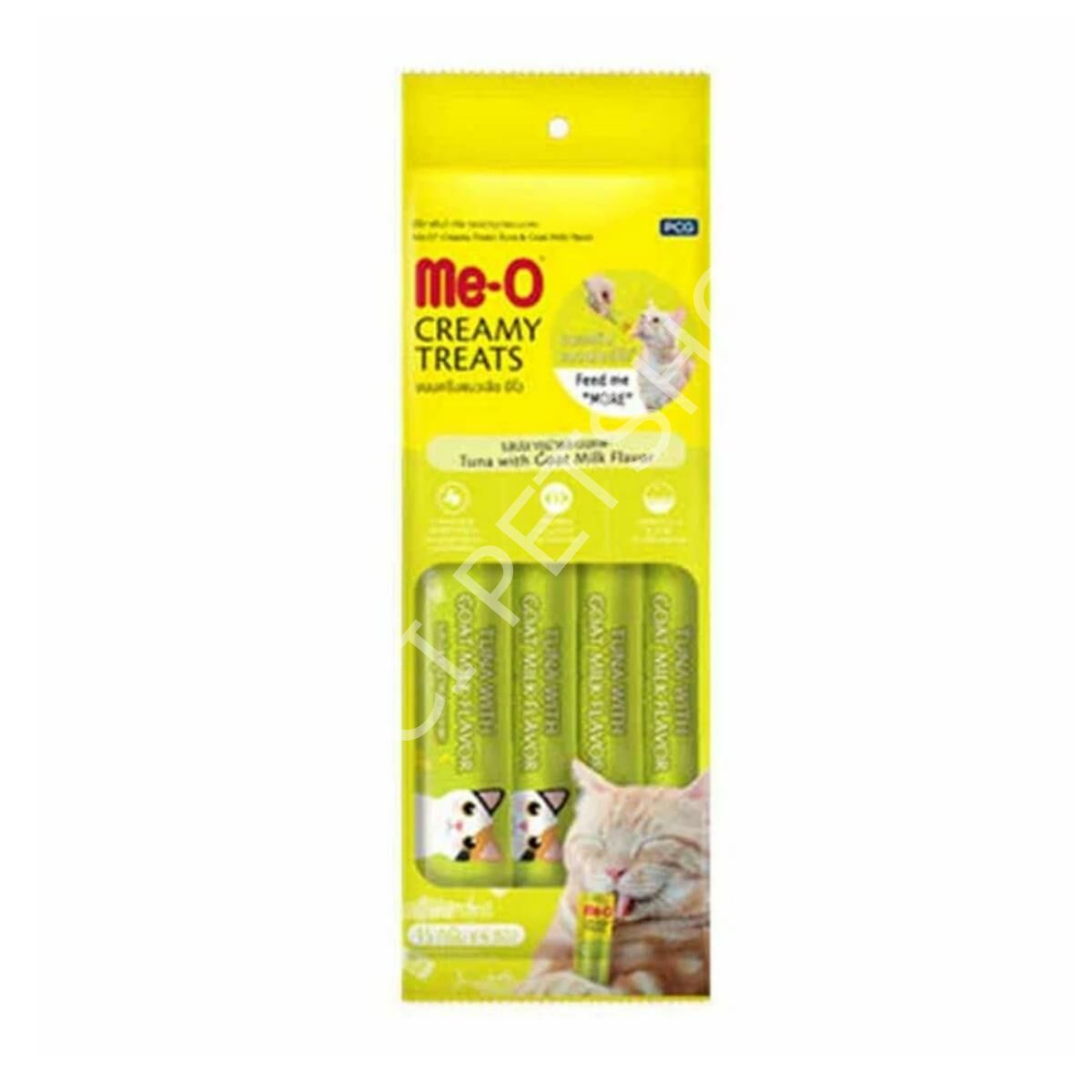 Me-O Creamy Treats Ton Balığı ve Keçi Sütlü Ek Besin ve Kedi Ödülü 4x15gr