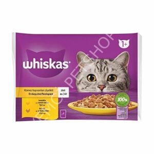 Whiskas Pouch Pure Delight Jöle İçinde Tavuklu ve Hindili Yetişkin Kedi Konservesi 85gr (4'lü)