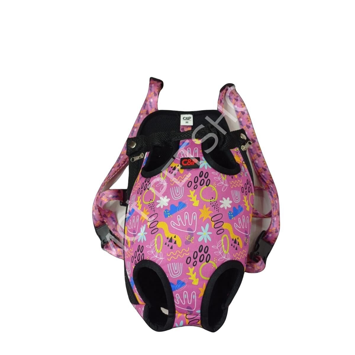 YEMCİPETSHOP CALM CARRİE PEMBE DESENLİ KÖPEK ANA KUCAĞI MEDİUM