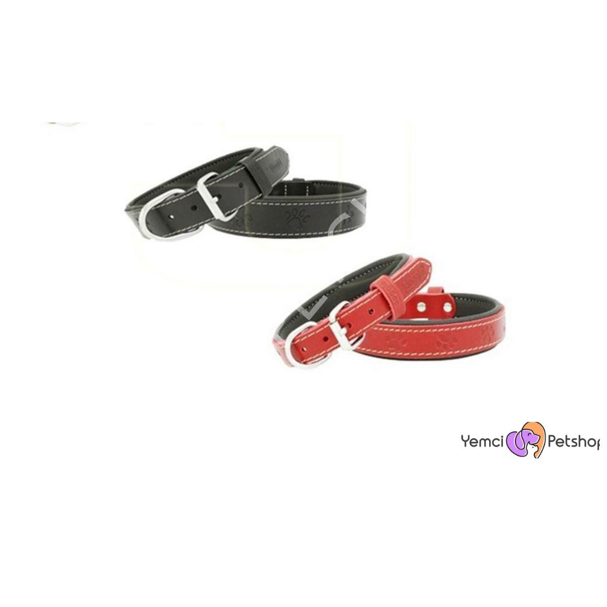 KARIŞIK RENKLİ DERİ EKONOMİK KÖPEK BOYUN TASMASI 3.5 X 59 CM