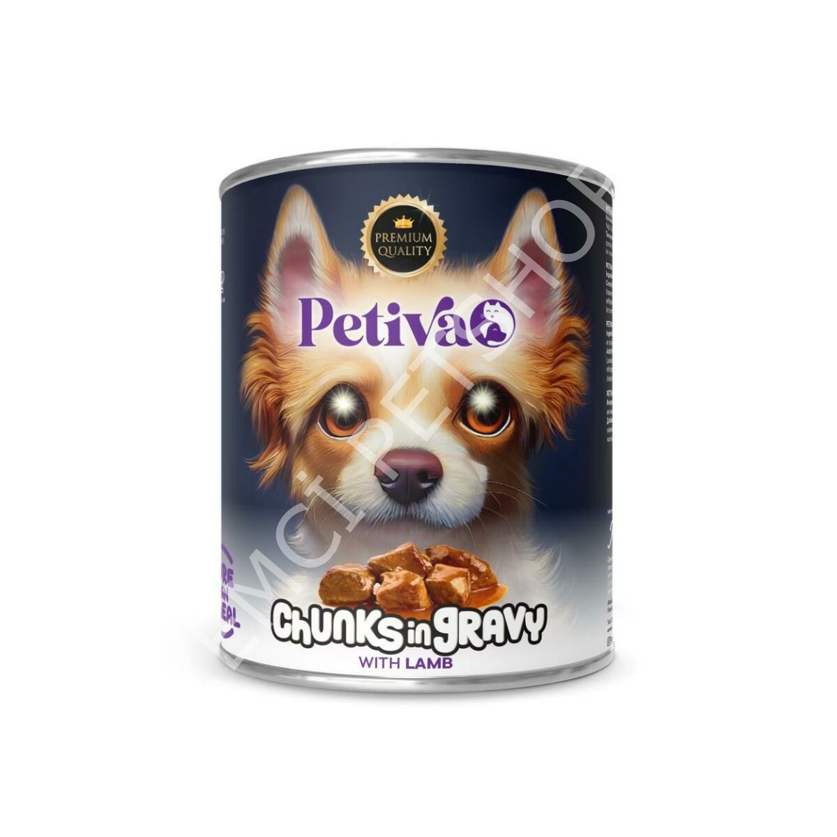 PETİVA KUZU ETLİ SOSLU YAVRU KÖPEK KONSERVESİ 400 GR