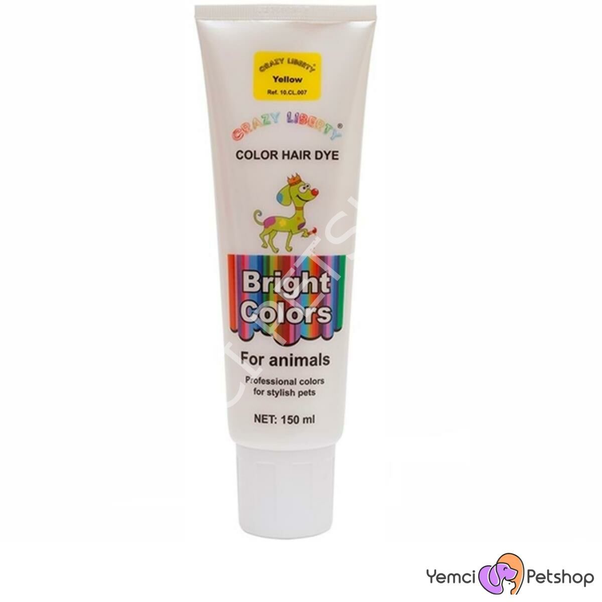 CRAZY LIBERTY Evcil Hayvanlar İçin Saç Boyası SARI 150 ML