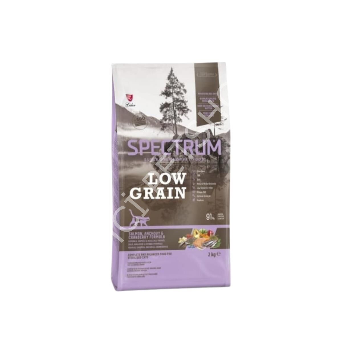 Spectrum Low Grain Kısırlaştırılmış Yetişkin Kedi Maması Somonlu&Hamsili&Kızılcıklı 2 Kg