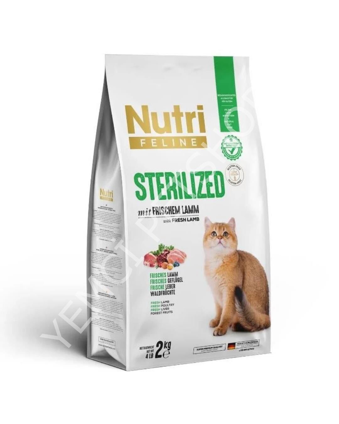 Nutri Feline Sterilised Kısırlaştırılmış Kuzulu Kedi Maması 2 kg