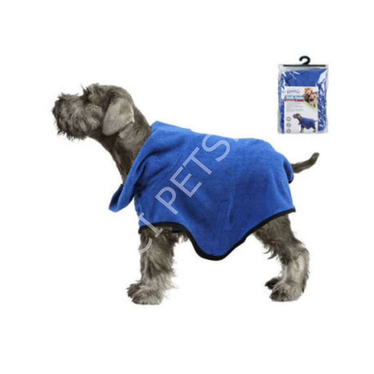 Pawise Köpek Bornozu Medium Mavi 62x41 Cm