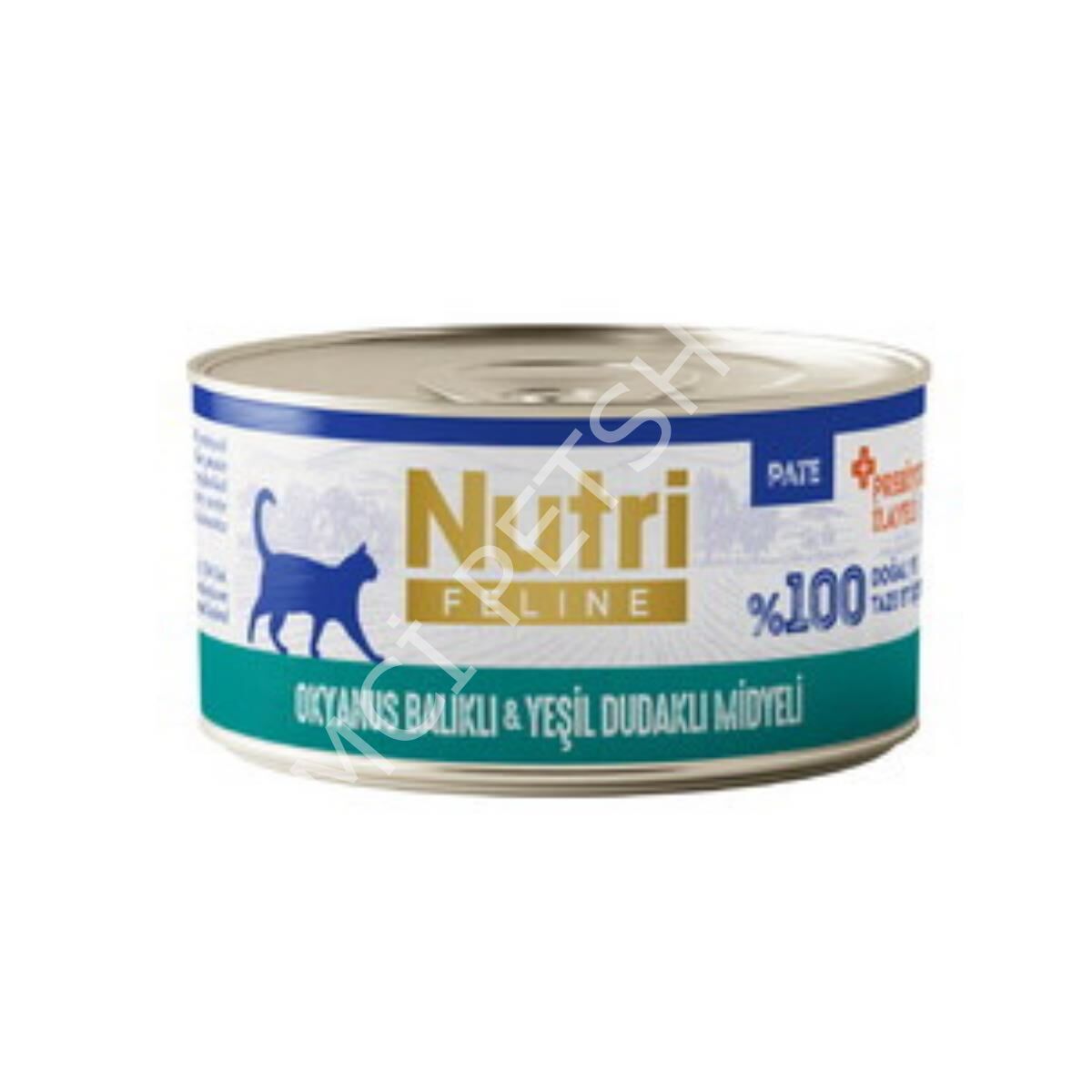 Nutri Feline Okyanus Balıklı Yeşil Dudaklı Midyeli Probiyotikli Yetşkin Kedi Konserves 70 Gr