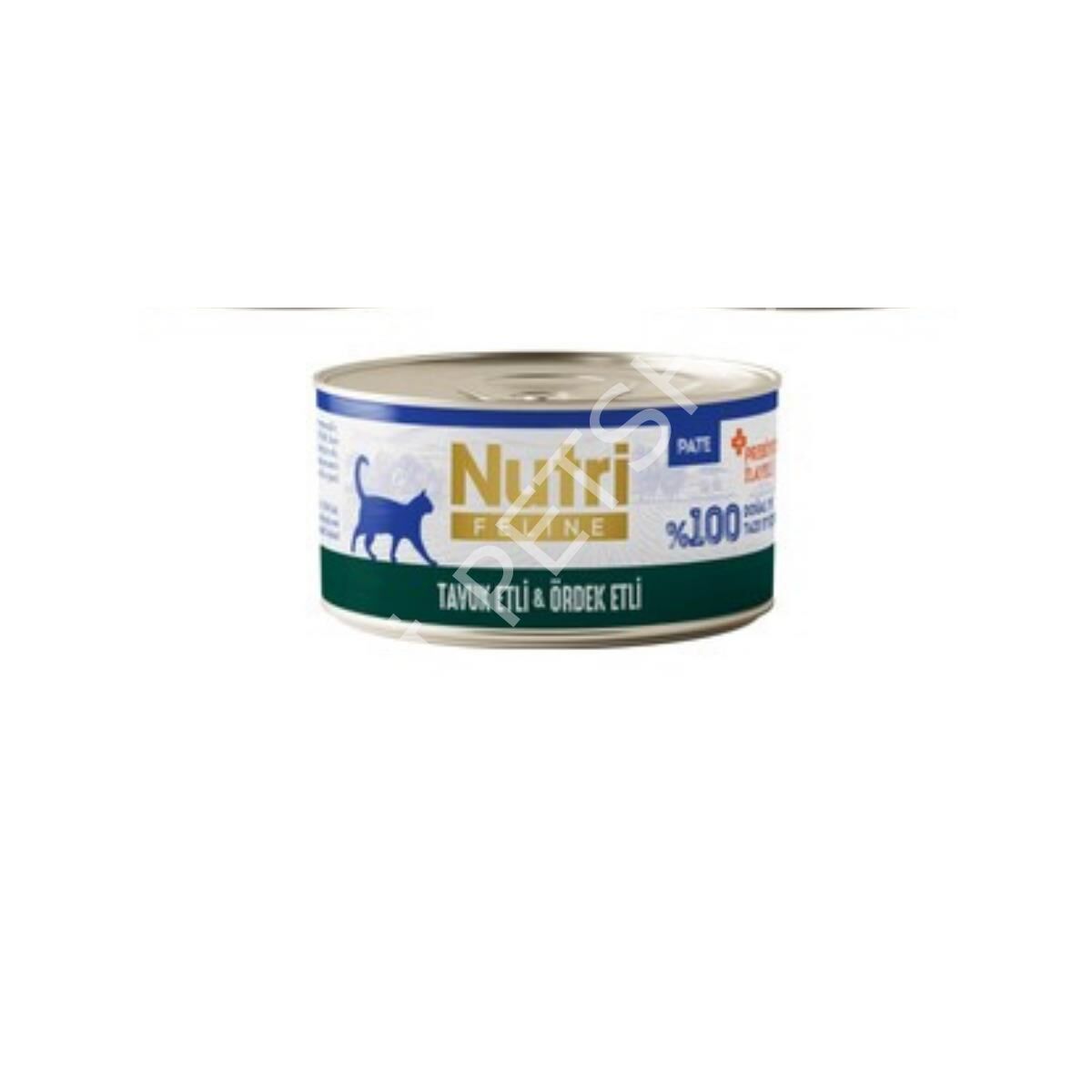 Nutri Feline Tavuklu Ördekli Tahılsız Probiyotikli Yetişkin Kedi Konservesi 70 Gr