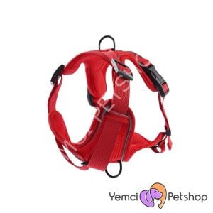 YEMCİPETSHOP KÖPEK GÖĞÜS TASMASI KIRMIZI MEDİUM