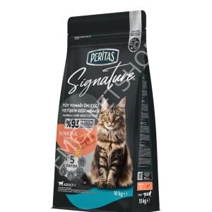 Peritas Signature Somonlu Yetişkin Kedi Maması Tüy Yumağı Önleyici 10 kg