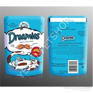 Dreamies Somonlu Kedi Ödül Maması 60 Gr
