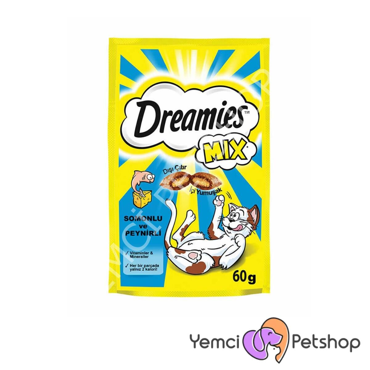 Dreamies Kedi Ödül Maması 60 gr Somon & Peynirli