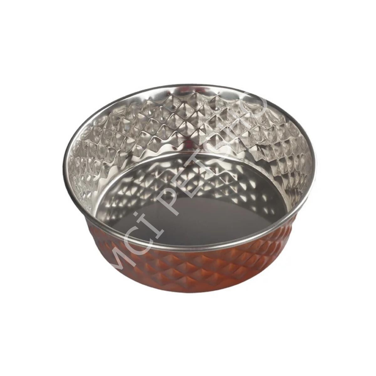 Oripet Elmas Desen Gold Çelik Mama Kabı 11cm