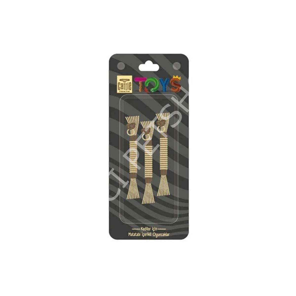 CATTİE MATATABİ İÇERİKLİ KEDİ OYUNCAĞI KAPLAMALI ÇUBUK 12CM 6LI