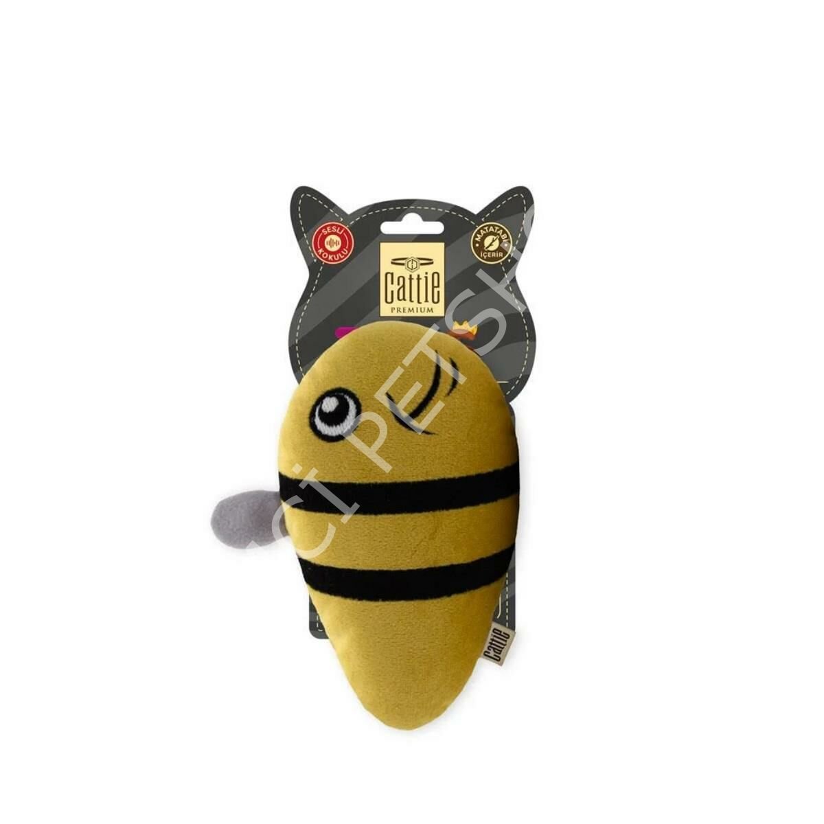 CATTİE MATATABİ İÇERİKLİ KEDİ OYUNCAĞI PELUŞ ARI 15CM