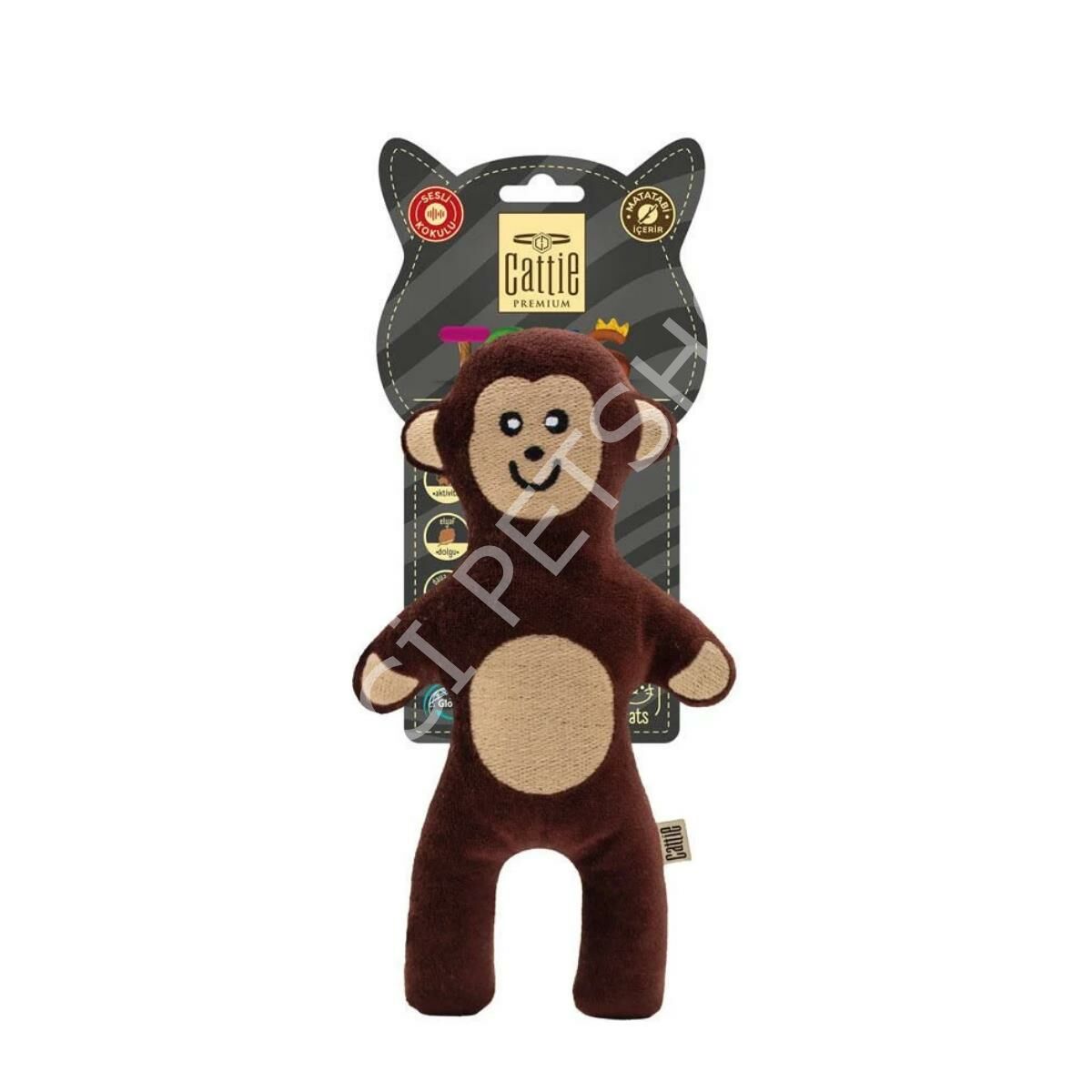CATTİE MATATABİ İÇERİKLİ KEDİ OYUNCAĞI PELUŞ MAYMUN 20CM