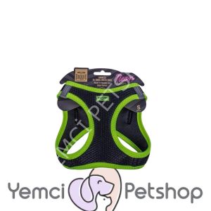 DOGGİE HAVALI DOKUMA NEON SERİSİ KÜÇÜK IRK GÖĞÜS TASMASI SARI M-38-44CM