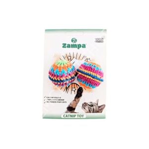Zampa İkili Zilli Örgü Top Kedi Oyuncağı