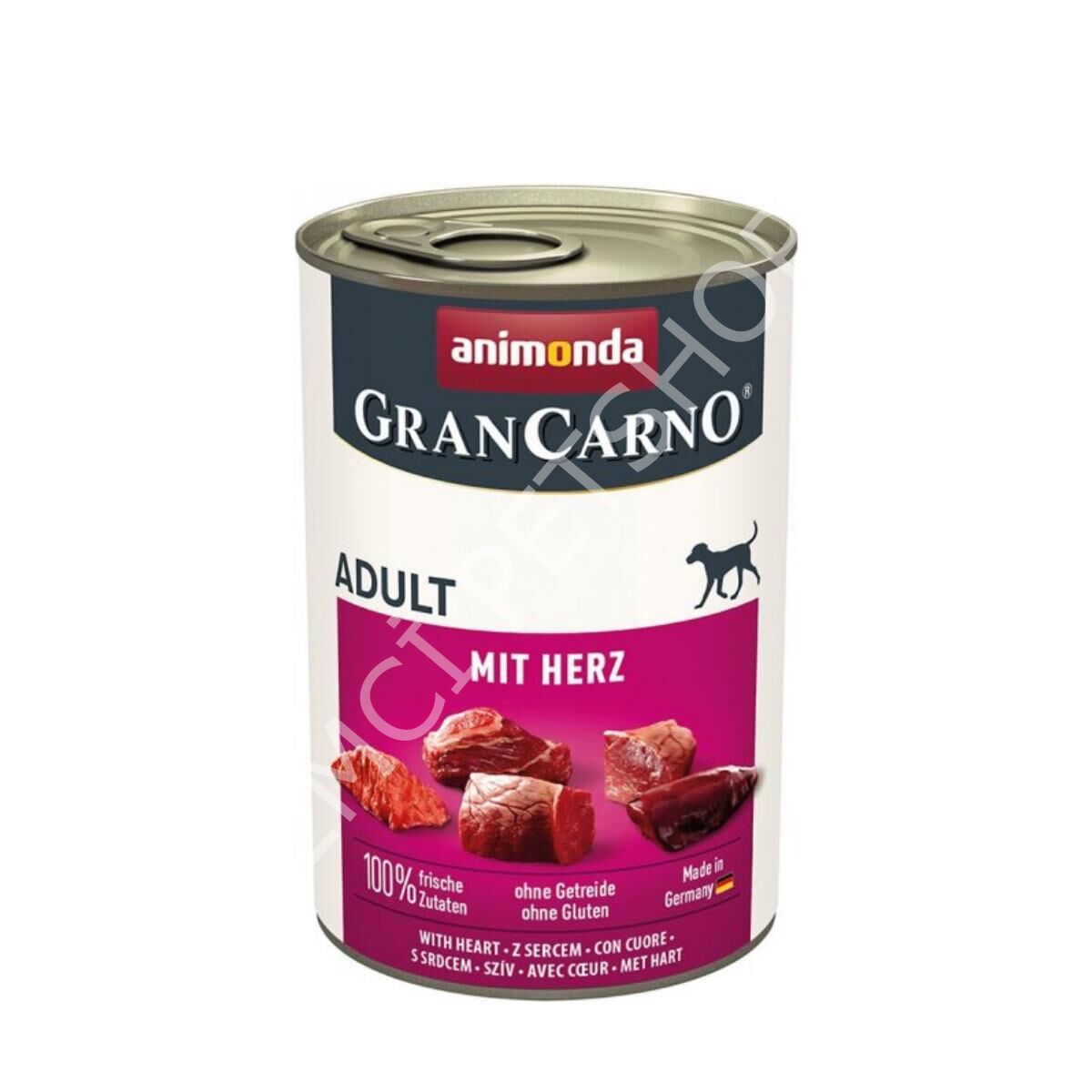 Animonda Gran Carno Sığır Etli Ve Yürekli Konserve Köpek Maması 400 gr