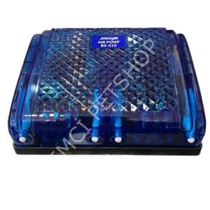 Jingye Dört Çıkışlı Akvaryum Hava Motoru Mavi 10W, 4x4L/Min