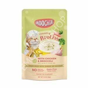 Moochie Kedi Çorbası Parça Tavuk Etli ve Brokolili Tahılsız 40 Gr