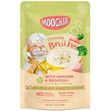 Moochie Kedi Çorbası Parça Tavuk Etli ve Brokolili Tahılsız 40 Gr