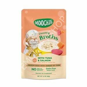 Moochie Kedi Çorbası Parça Ton Balığı Somon Tahılsız 40 Gr