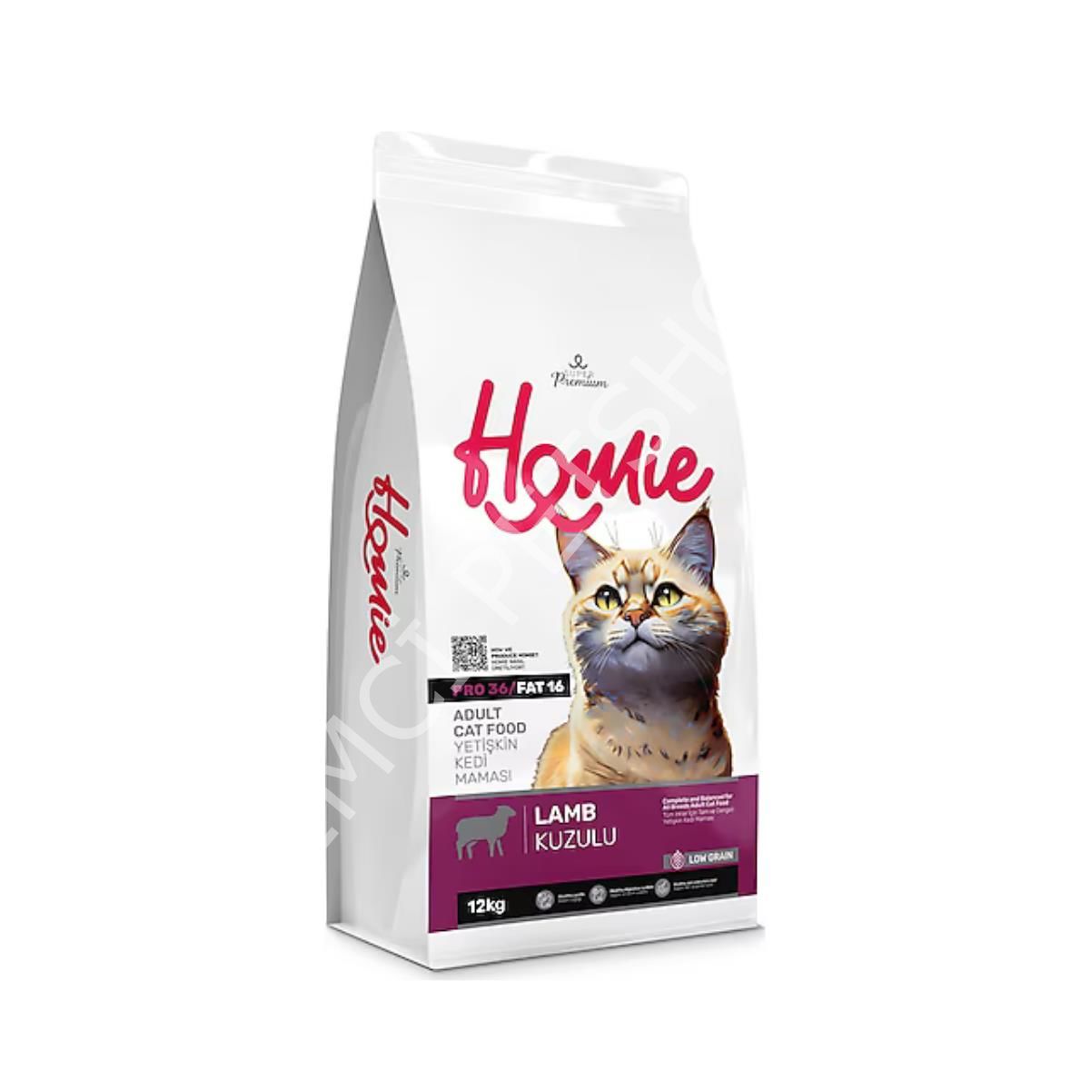 Homie Düşük Tahıllı Kuzulu ve Pirinçli Yetişkin Kedi Maması 3,75 Kg