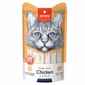 Wanpy Tavuklu Yengeçli Sıvı Kedi Ödül Maması 25x14gr