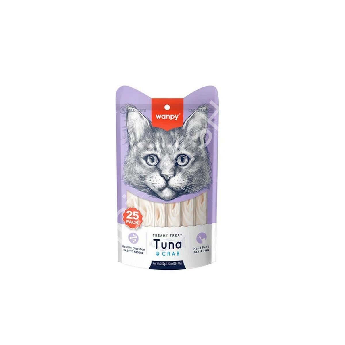 Wanpy Ton Balıklı ve Yengeçli Krema Kedi Ödülü 25x14gr