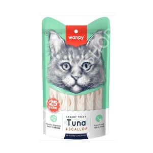 Wanpy Creamy Ton Balıklı ve Deniz Taraklı Krema Kedi Ödülü 25 Adet (14 gr)