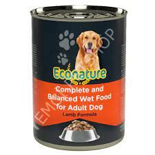 ECONATURE YET.KUZU KÖPEK 400GR KUZU ETLİ SOSLU KONSERVE