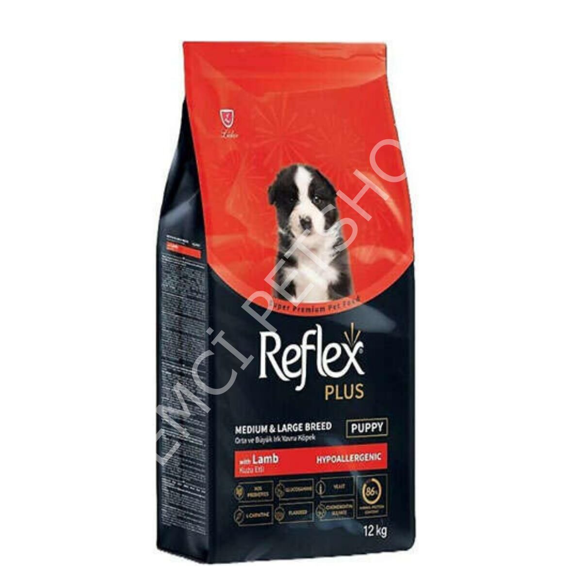 Reflex Plus Puppy Kuzu Orta ve Büyük Irk Yavru Köpek Maması 12 Kg