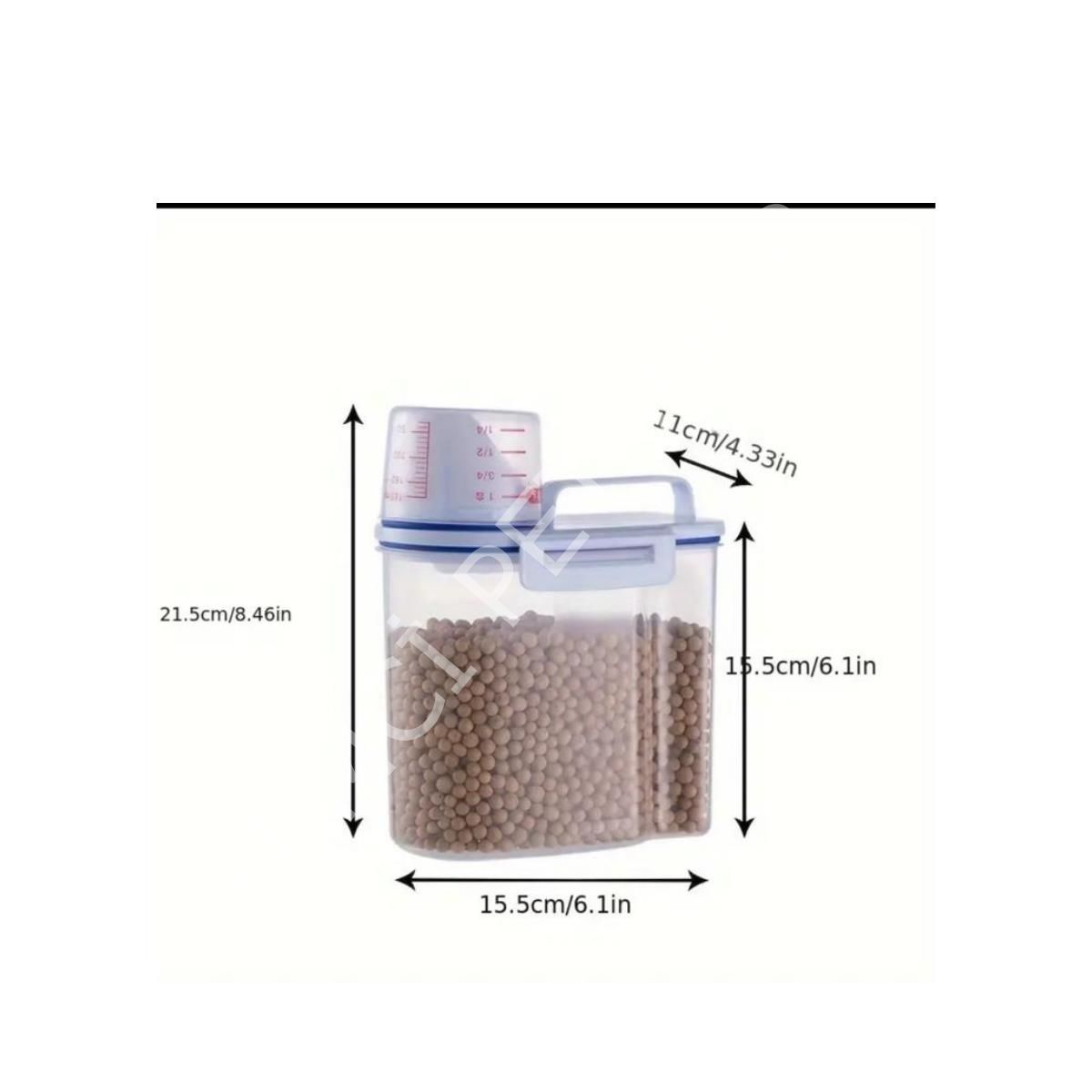 MAMA SAKLAMA KABI ÖLÇÜ BARDAKLI ŞEFFAF 1,5 KG