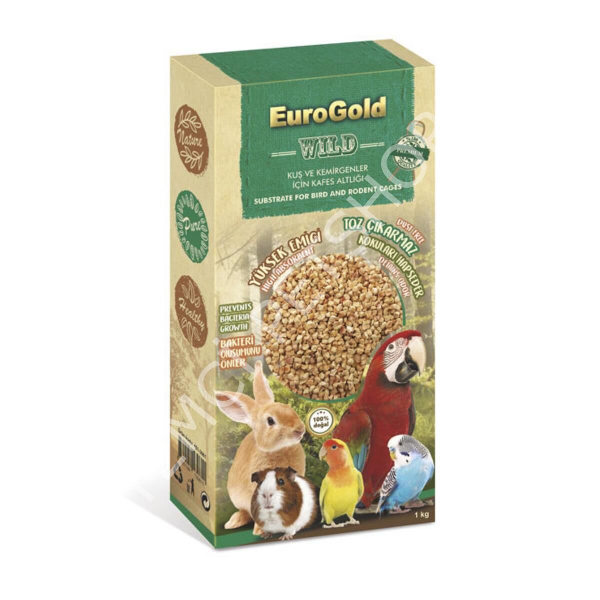 EuroGold Kuş ve Kemirgen Kafes Altlığı 1 Kg