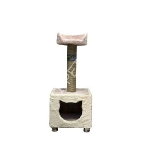 ZAF CAT BOX KEDİ NANELİ ÜSTÜ YATAKLI KEDİ EVİ PEMBE