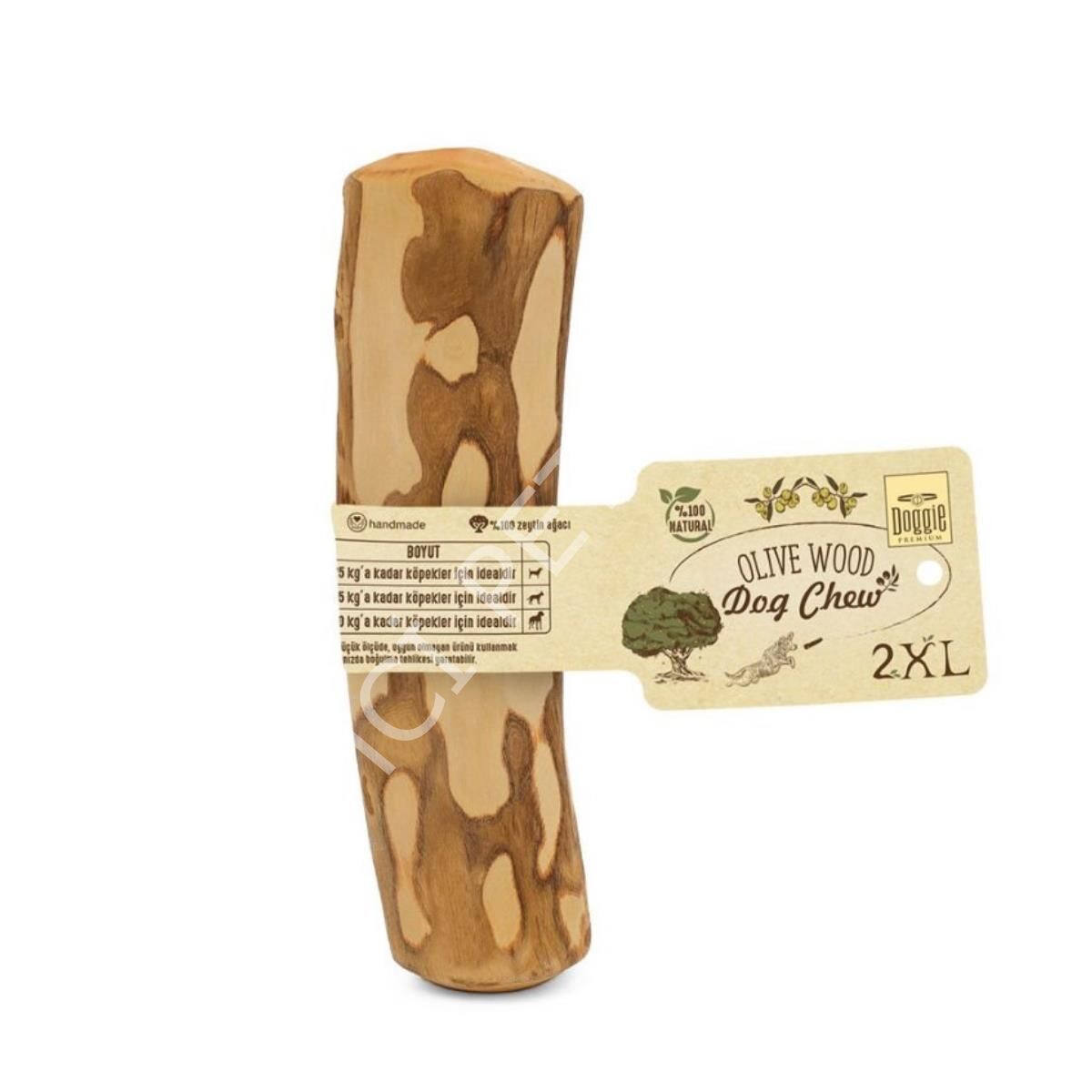 DOGGİE DOĞAL ZEYTİN AĞACI ÇİĞNEME OYUNCAĞI 2XL