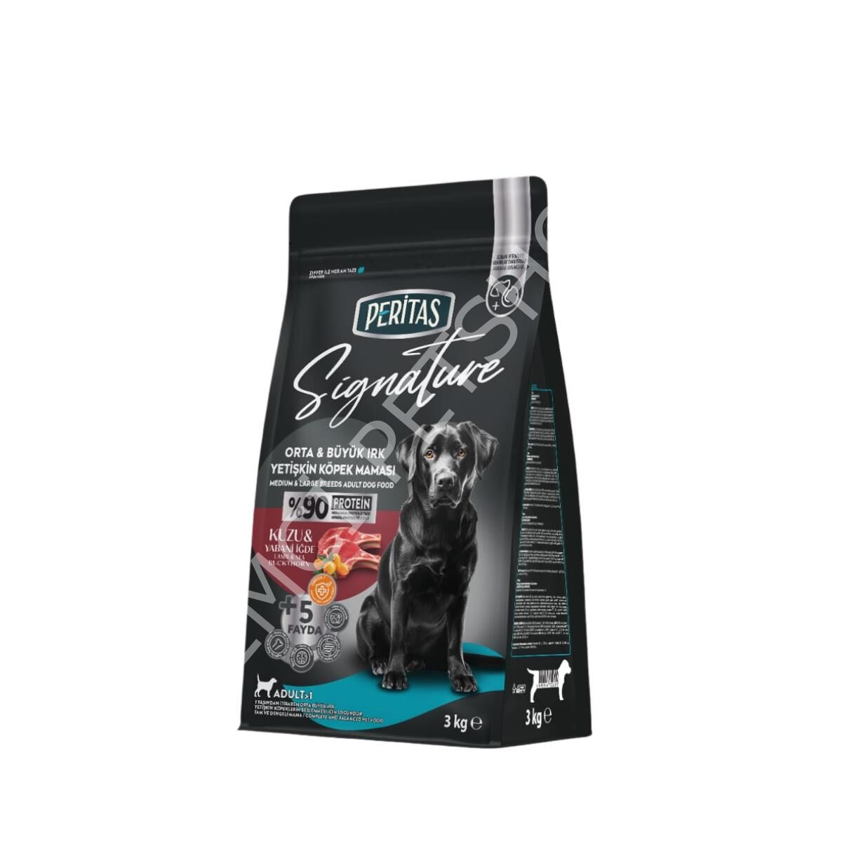 Peritas Signature Kuzu Etli 3 kg Orta ve Büyük Irk Yetişkin Köpek Maması