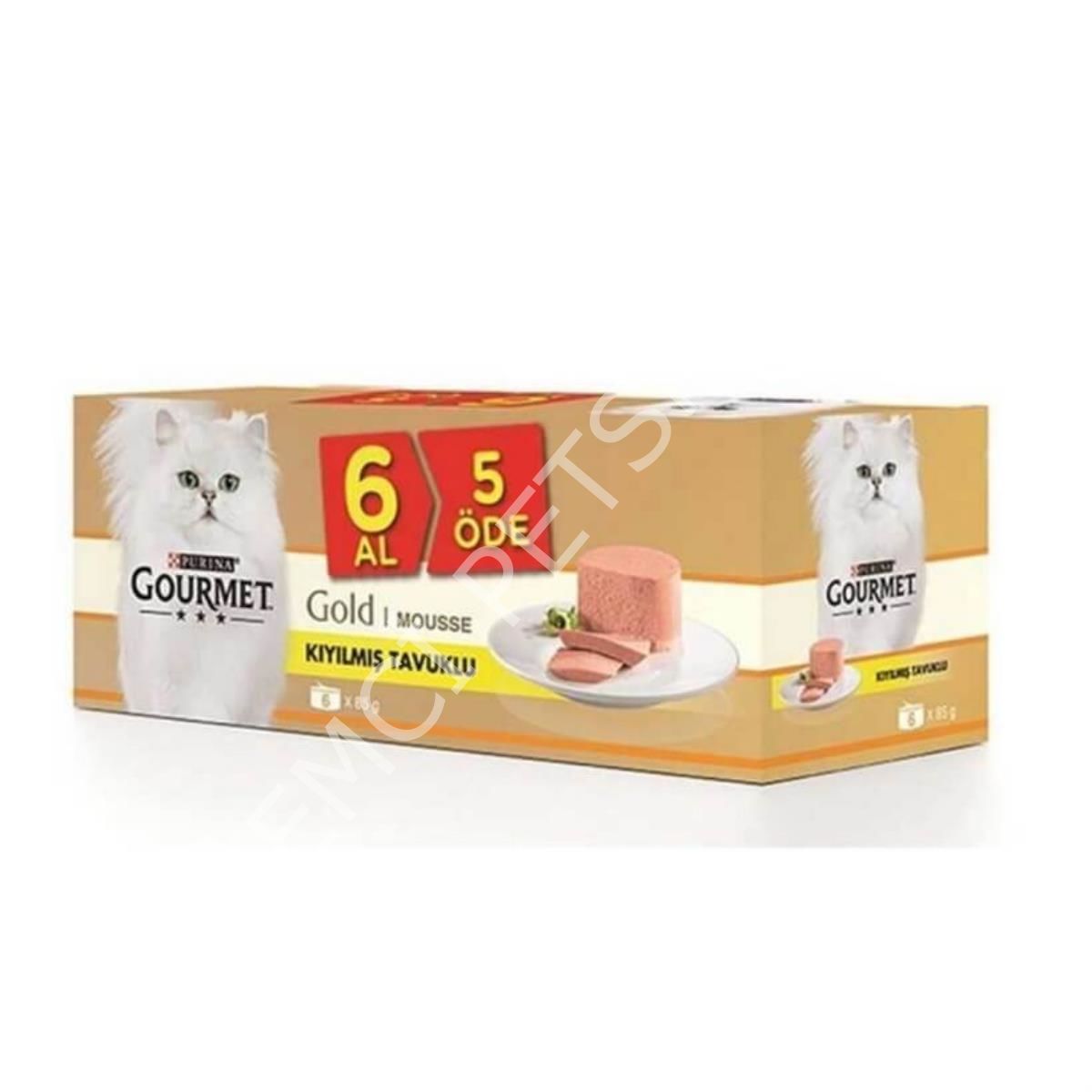 Pro Plan Gourmet Gold Kıyılmış Tavuklu Kedi Konservesi 85 Gr 6 Al 5 Öde