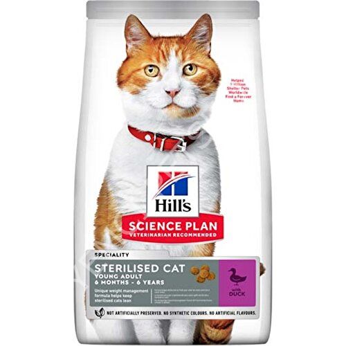 Hill's Sterilised Ördek Etli 1.5 kg Yetişkin Kedi Maması