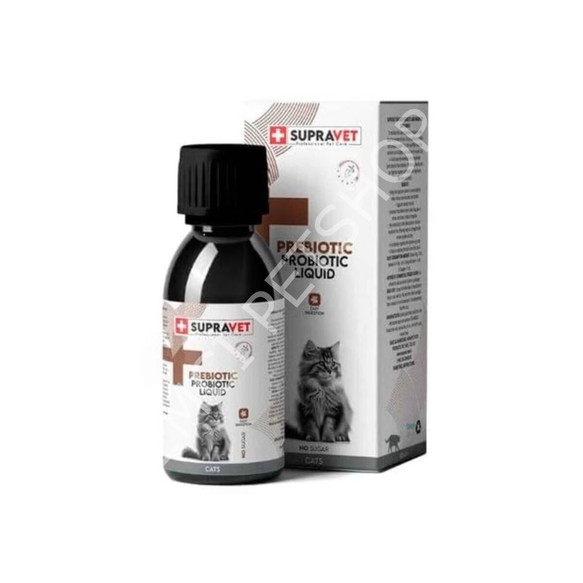 Supravet Kediler İçin Bağışıklık Güçlendirici Sıvı Probiyotik ve Prebiyotik Takviyesi 100 ml