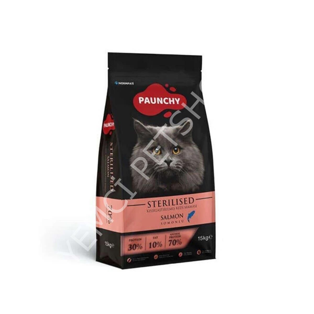 Paunchy Somon Balıklı Kısırlaştırılmış Kedi Maması 15kg