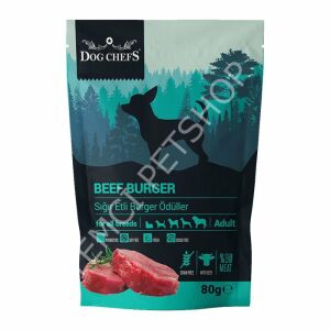 DOG CHEFS BEEF BURGER 80 GR