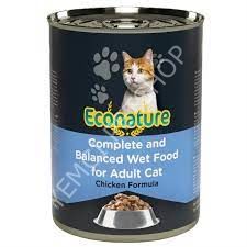 ECONATURE YET.TAV.KEDİ 400GR TAVUK ETLİ SOSLU KONSERVE