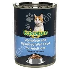 ECONATURE YET.TAV.KEDİ 400GR TAVUK ETLİ SOSLU KONSERVE