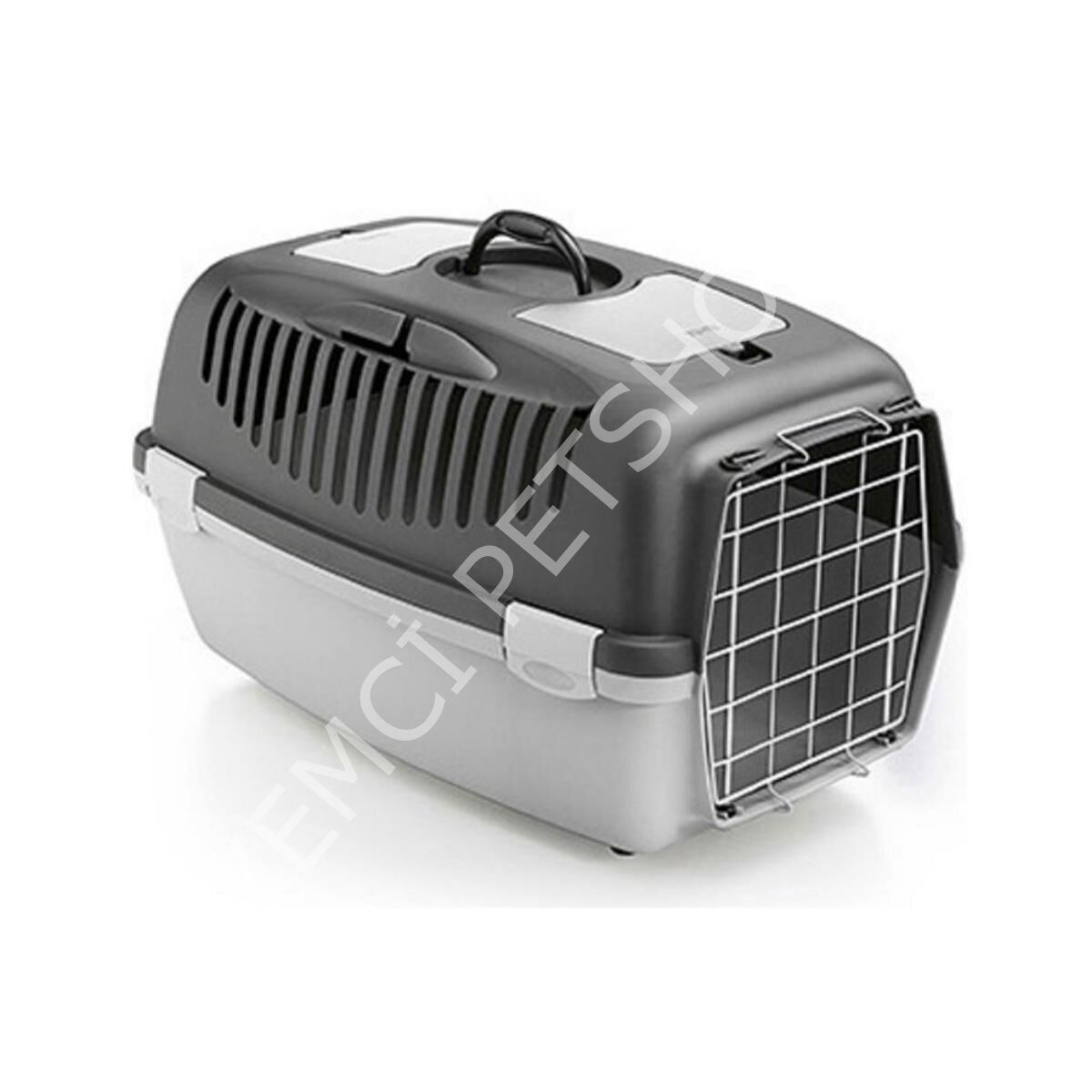 GULLİVER 3 KEDİ KÖPEK TAŞIMA ÇANTASI METAL KAPILI GRİ 61*40*38