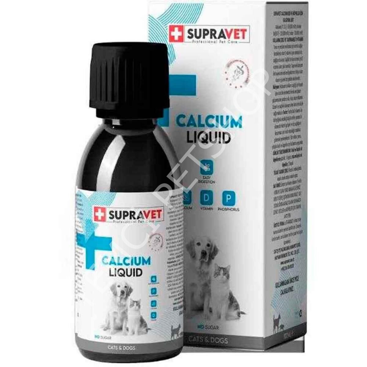 Supravet Calcium Kedi ve Köpekler İçin Kalsiyum Damla 100 ml