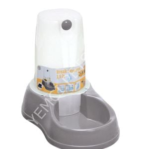 Stefanplast Kedi ve Köpek Rezerve Hazneli Su Kabı 1,5 Litre Gri