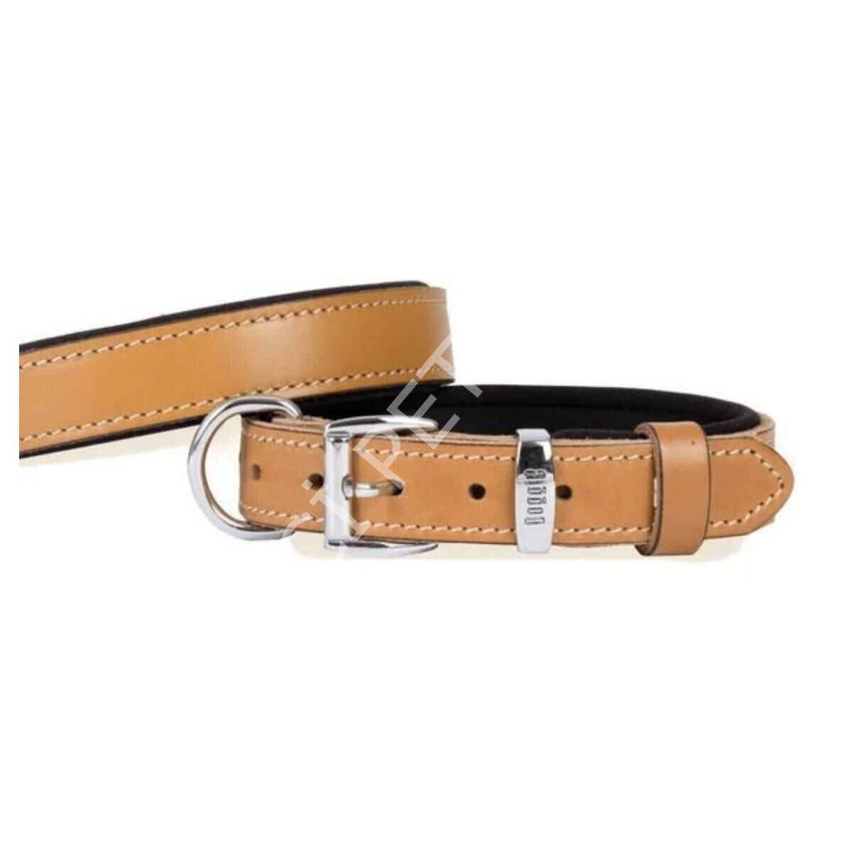 DOGGİE KONFOR DERİ BOYUN TASMASI KAMEL 3X42-50CM