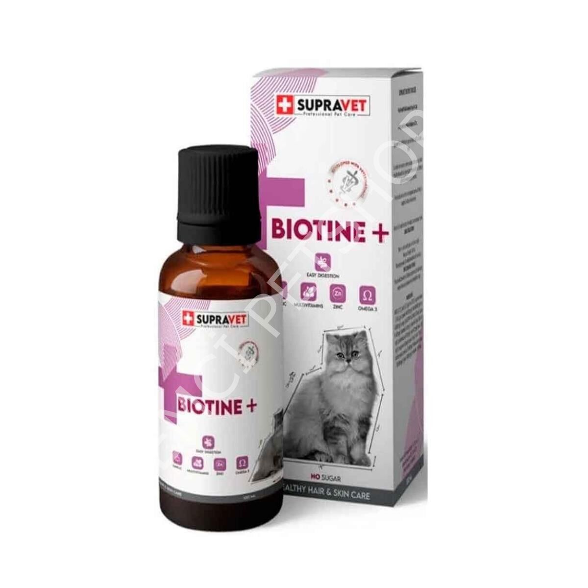 Supravet Biotine Kediler İçin Tüy Sağlığı Multi Vitamin Damlası 100 ml